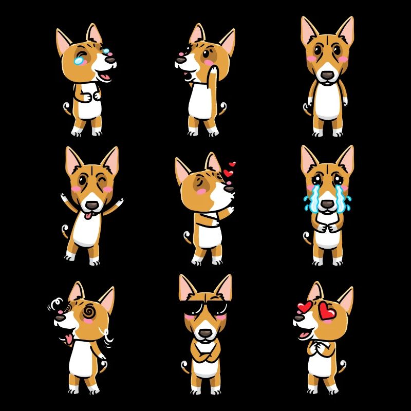 Émoticône de chien Basenji