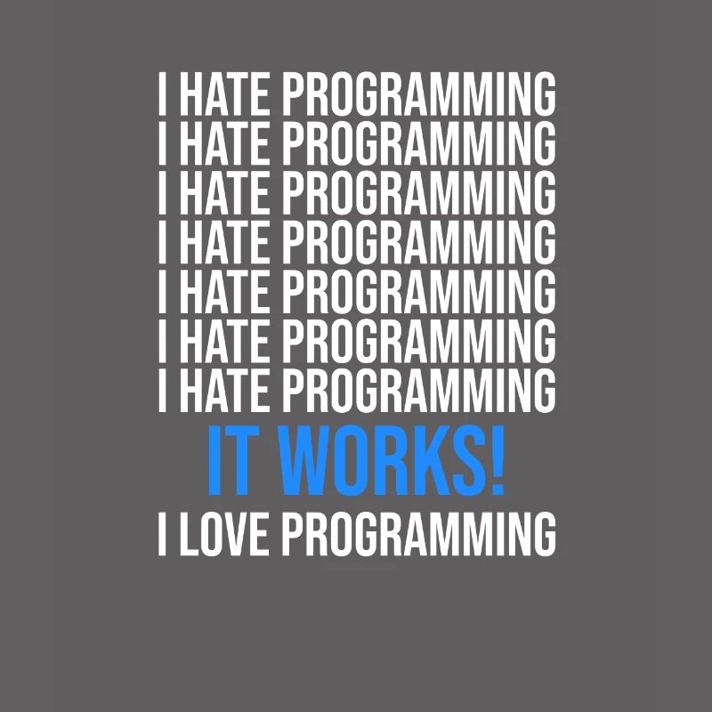 Je déteste la programmation - Programmeur disant