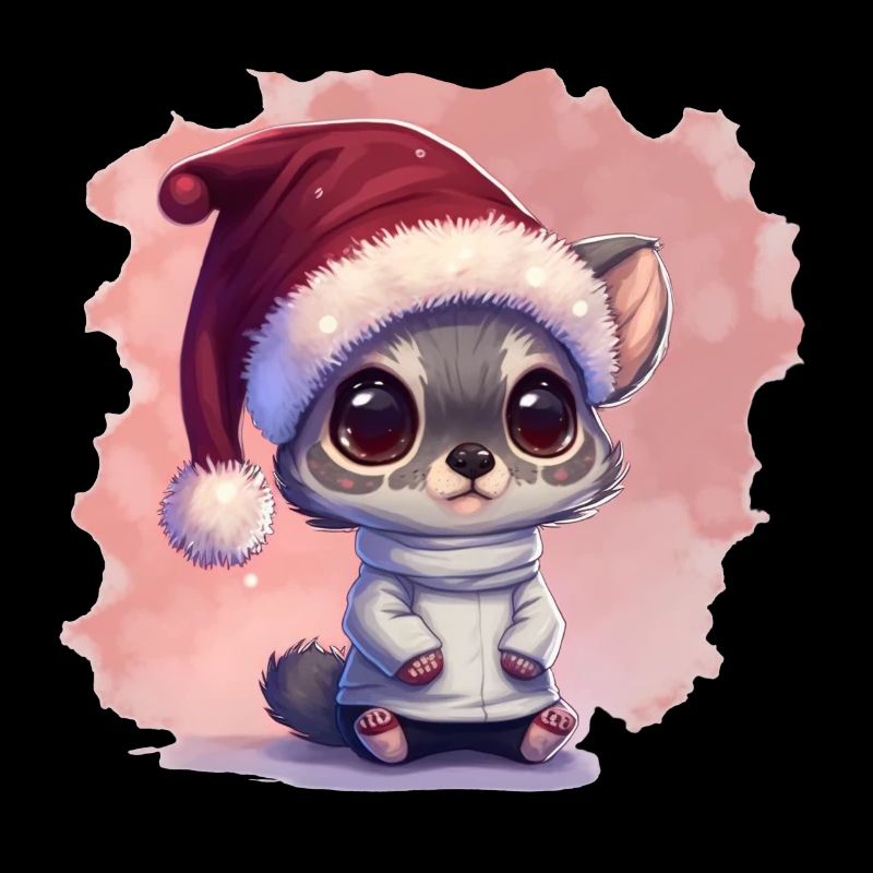 Chat de Noël, mignon et mignon avec une casquette