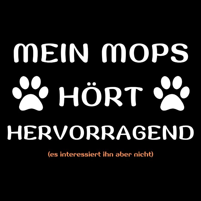 mein mops hört hunde spruch geschenk idee