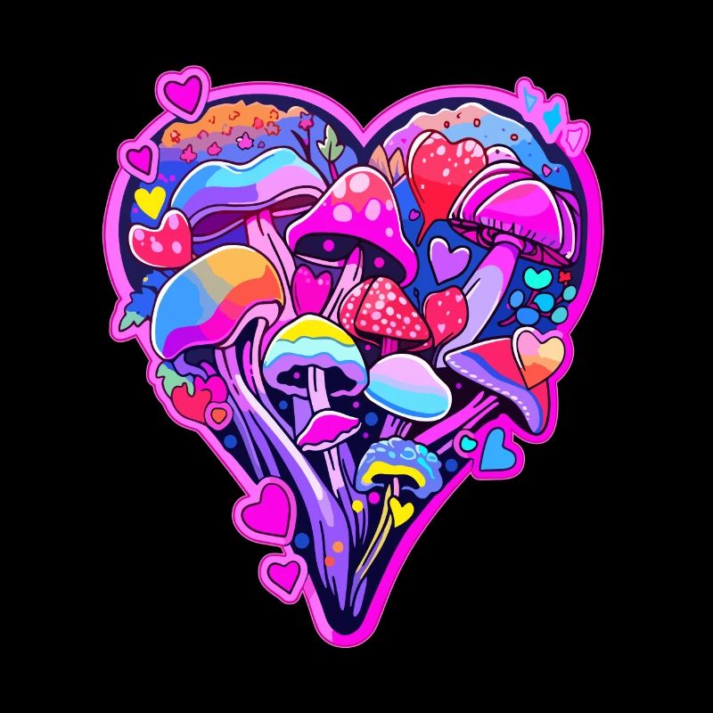 Art de la forêt psychédélique Trippy EDM champignon Rave