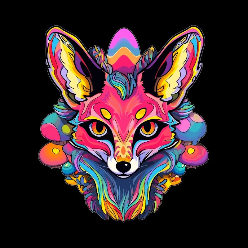 Magic Forest EDM Party Fox Psychedelic Rave