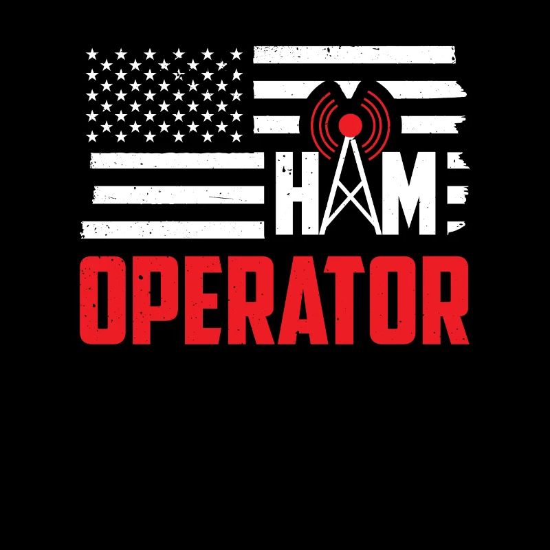 Ham Operator USA Flagge Moderator Radio Geschenk
