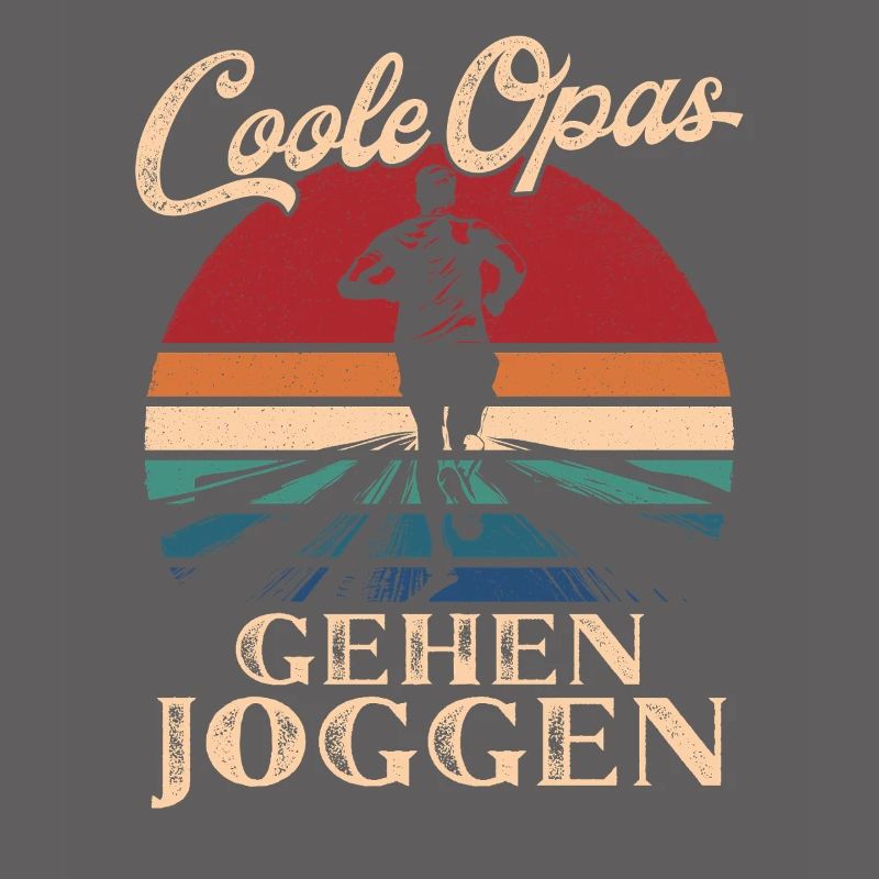 Coole Opas gehen Joggen Retro Großvater