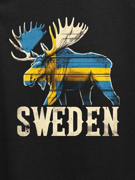 Moose with Sweden flag