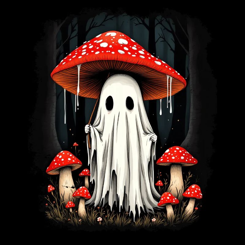 Cottagecore Aesthetic Ghost Mushroom