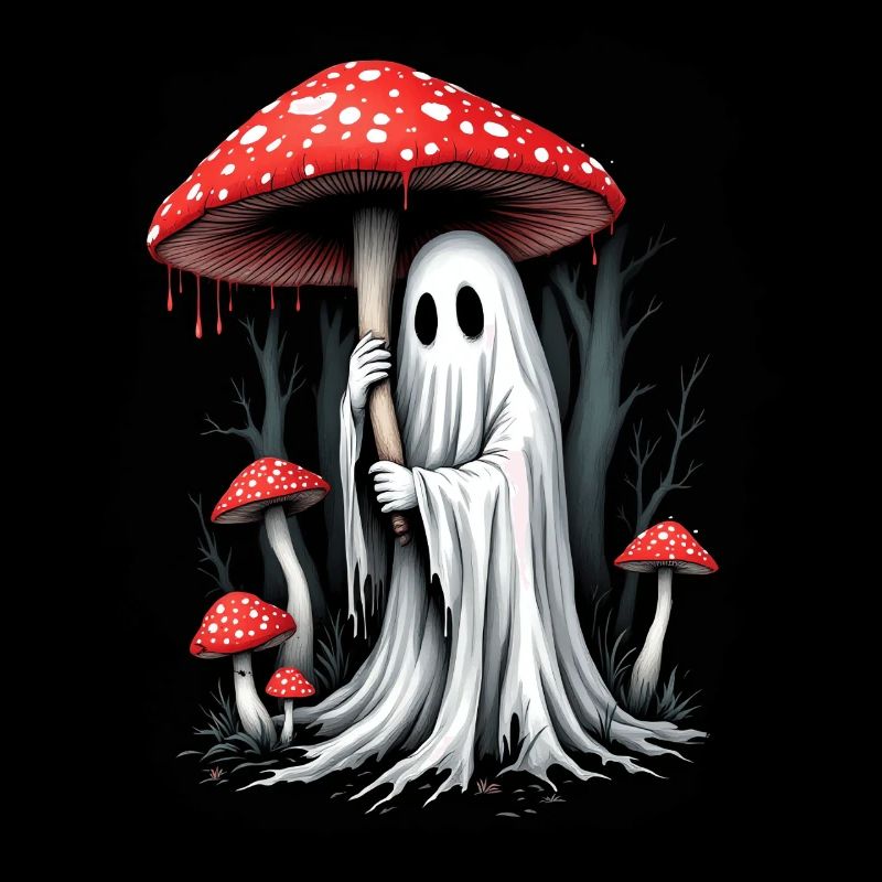 Cottagecore Aesthetic Ghost Mushroom