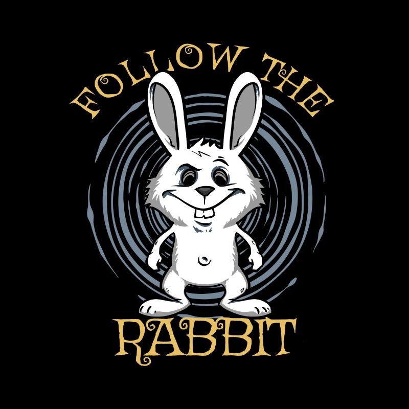 Follow the white rabbit. White rabbit rabbit