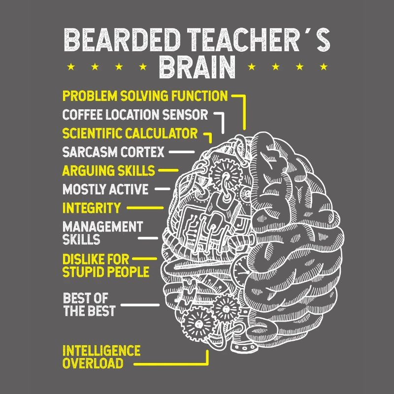 Bearded Teacher Math Teacher with Beard Teaching