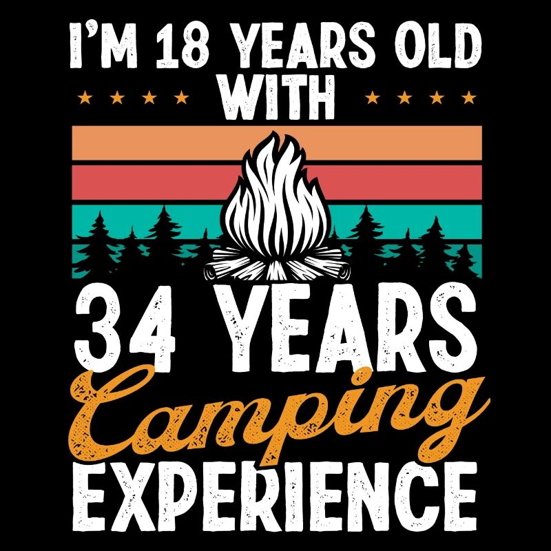 52 Year Old Camper Mountains Camping 52 Birthday