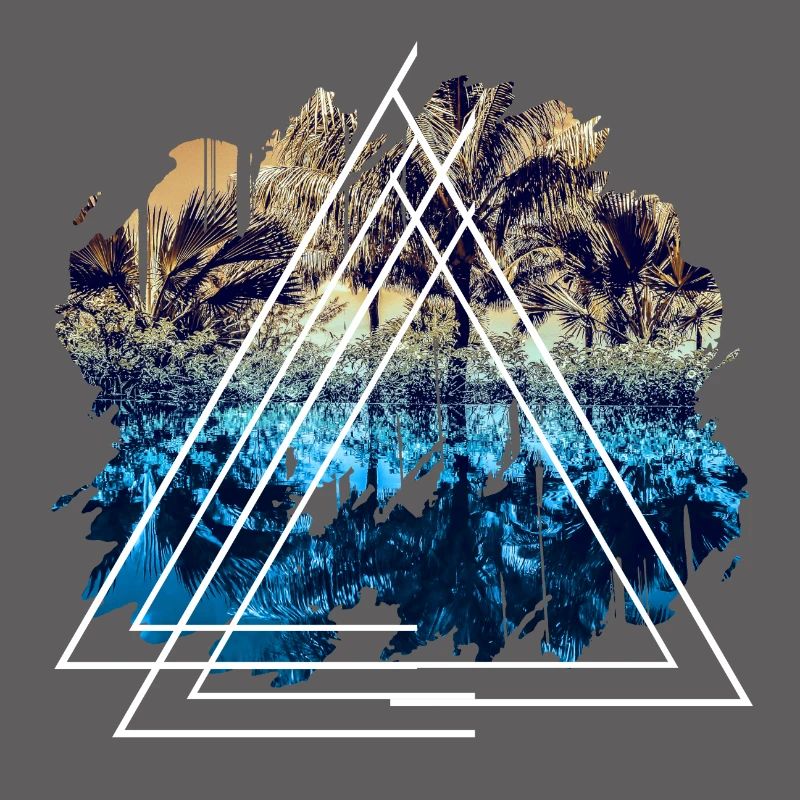 Vacation landscape triangular shape gift