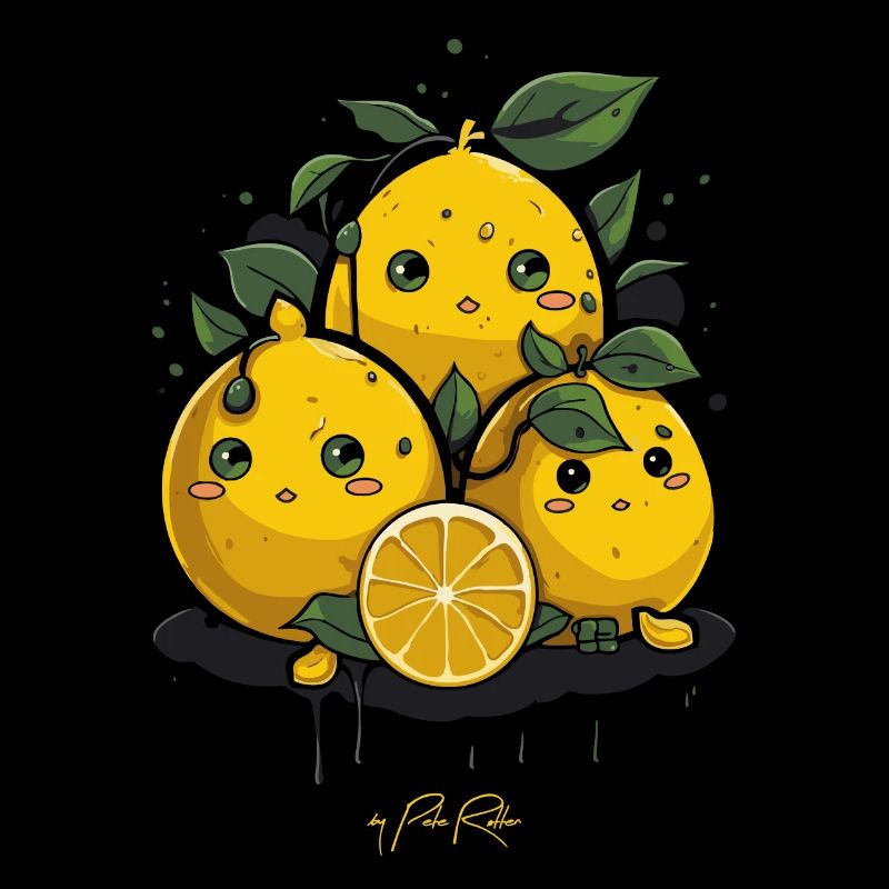 Trois citrons et demi de dessin animé