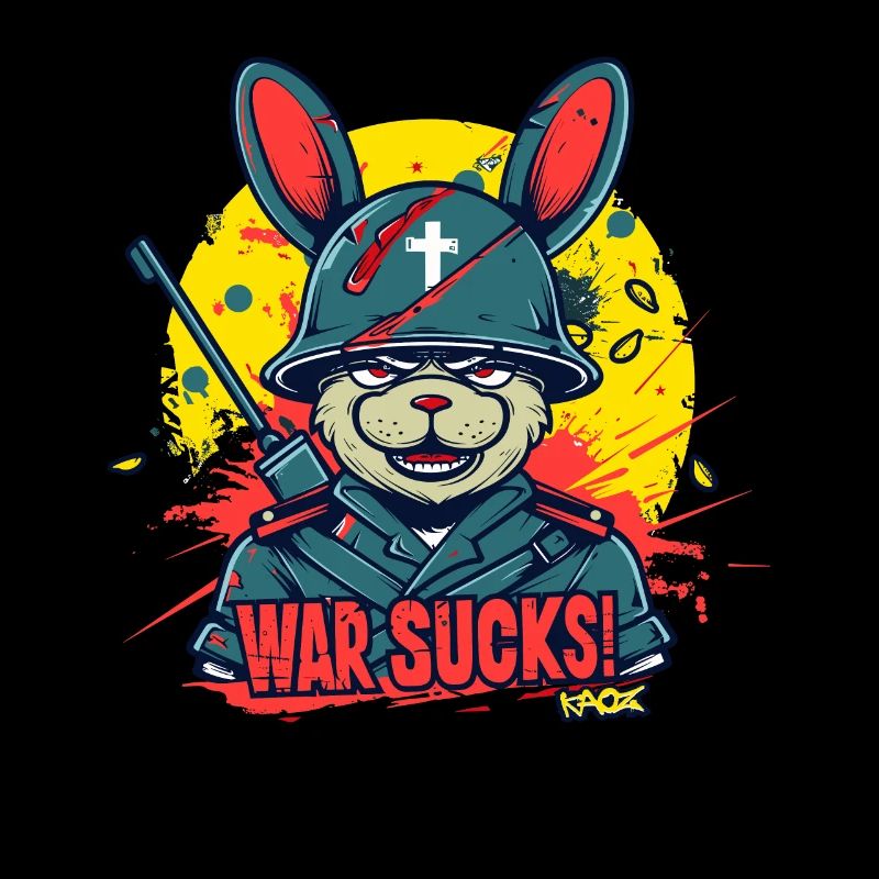 Bunny Rabbit Soldier, War is Crap