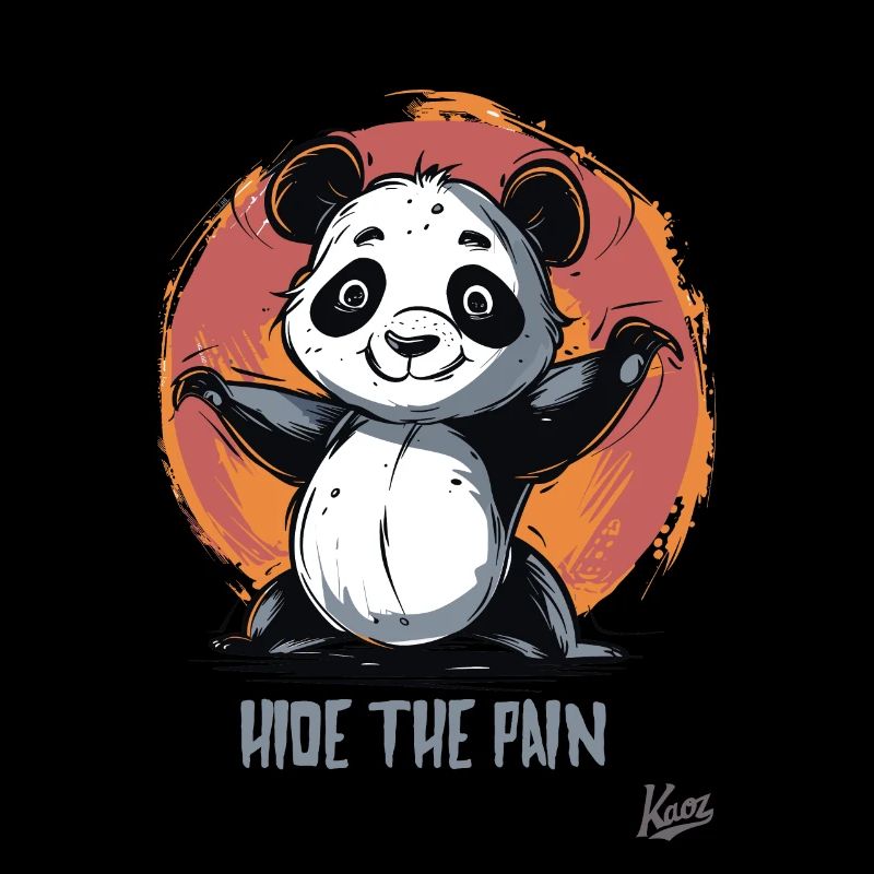 Hide the Pain: Cute Suffering Panda