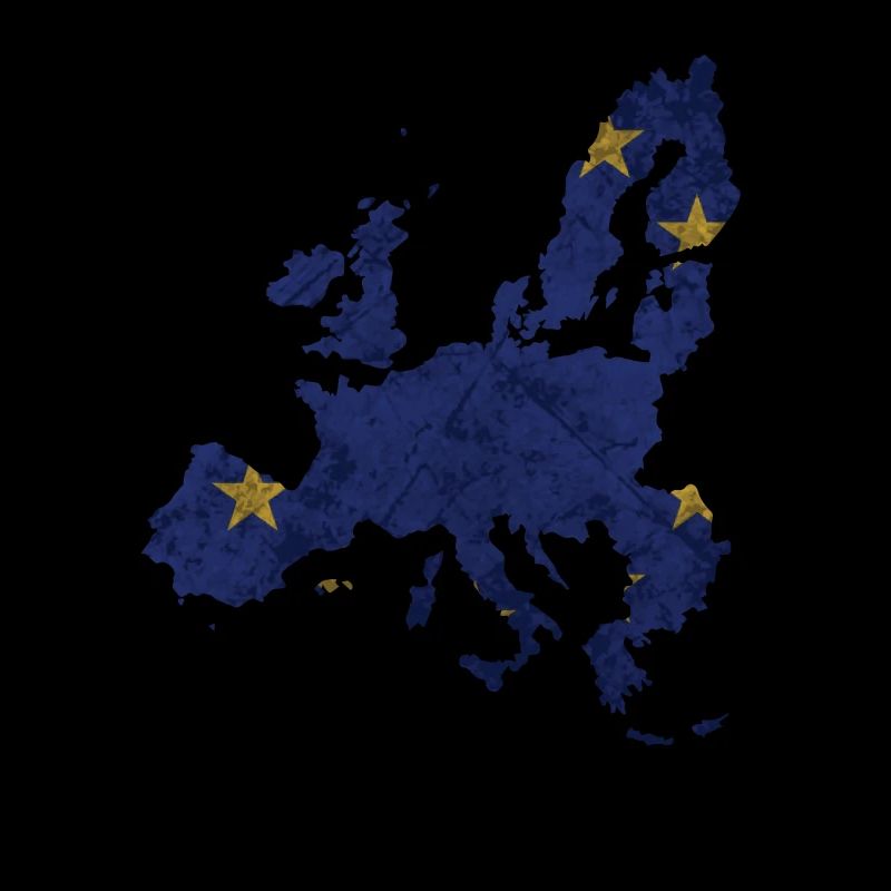 Europe - frontière nationale dans le drapeau national