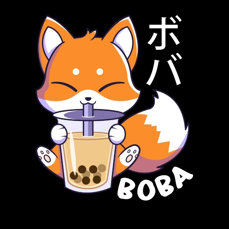 Fox - Cute Fox - Fluffy Fox - Boba Fox - Fox Lover
