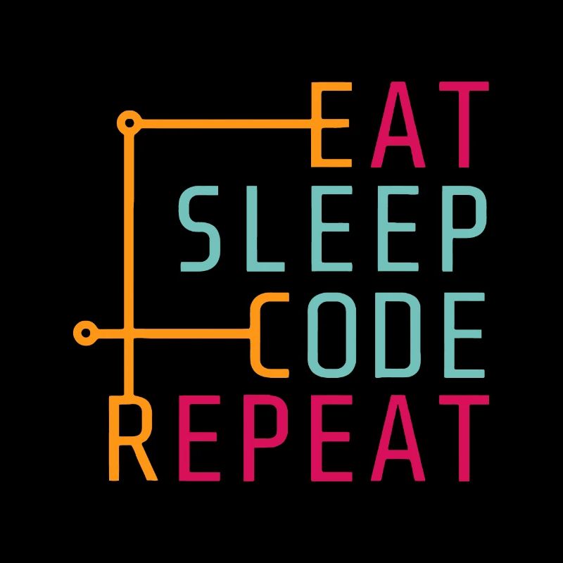 Répétition de code Eat Sleep - Coder Developer Computer