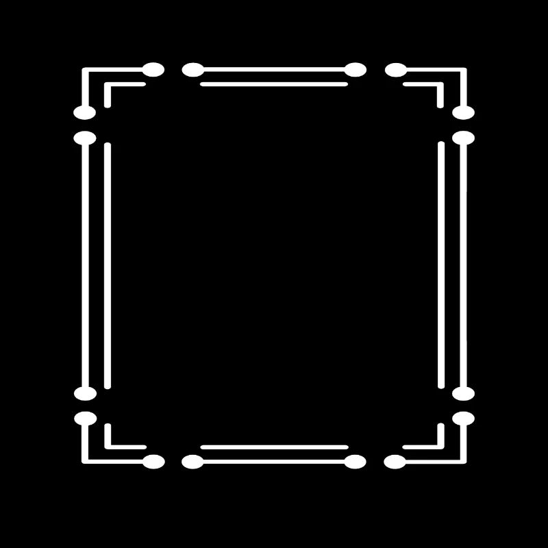 Circle lines frame with strokes white