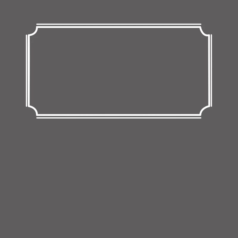 Angular frame in white basic text