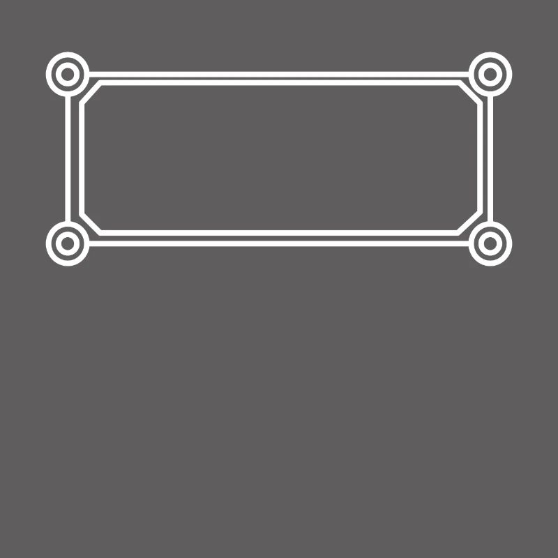 Rectangle with circles frame in white