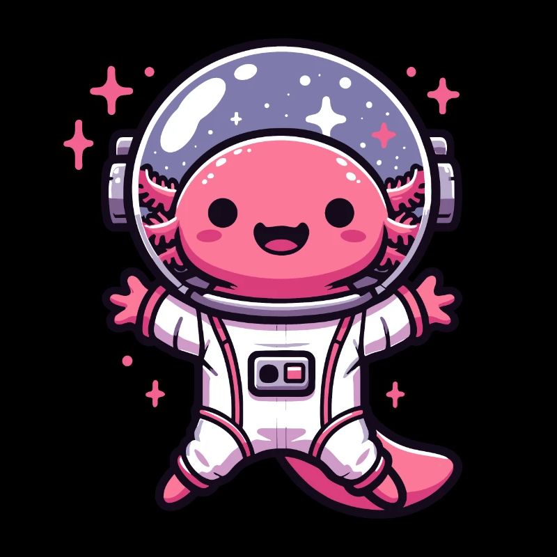 Astronaute de l’Axolotl de l’espace Galaxie de l’espace