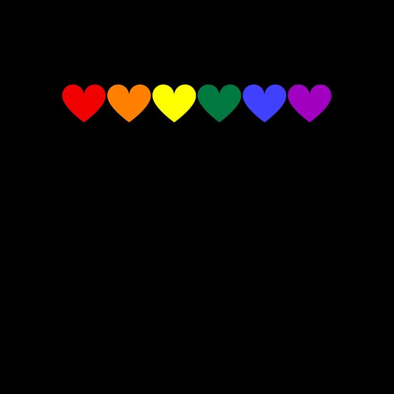 Coeurs en couleurs arc-en-ciel Cadeau Rainbow