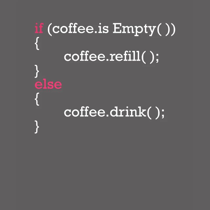 Programmcode Kaffee nachfüllen IT Entwickler