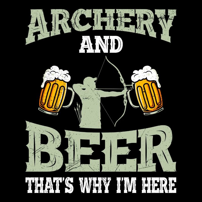 Bogenschießen und Bier Männer
