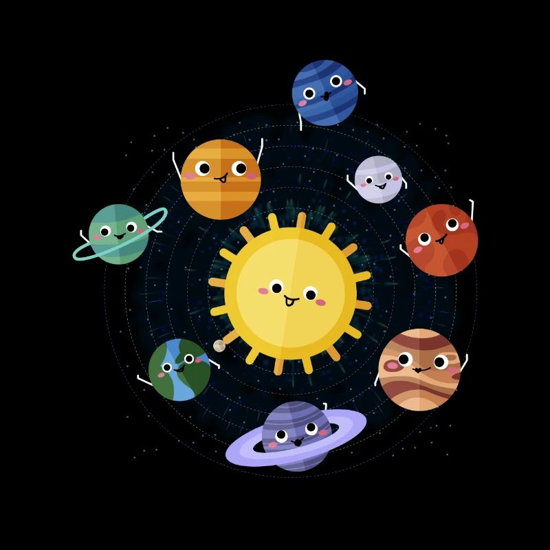 Cadeau de l'espace du système solaire des planètes de l'espace extra-atmosphérique