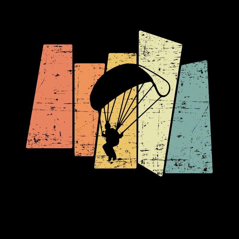80er Retro Paragliding Skydiving Gleitschirm
