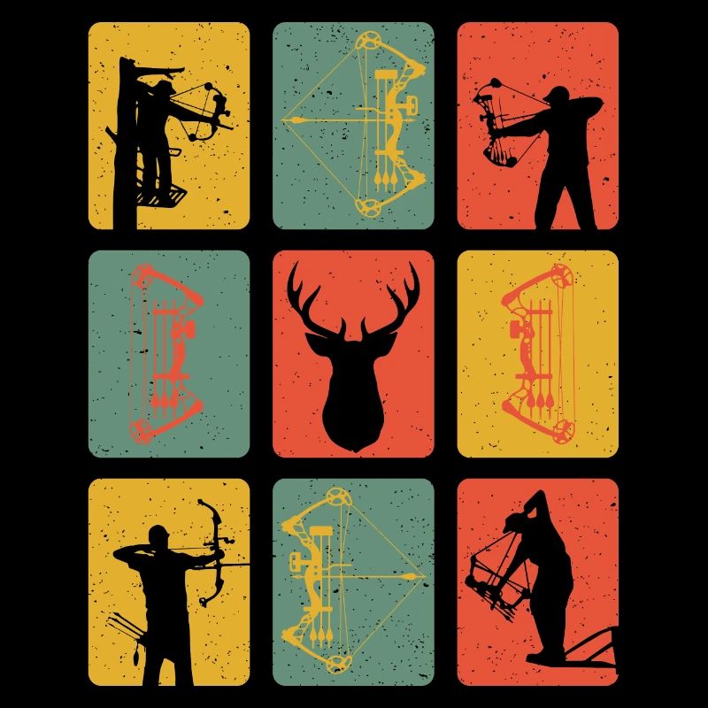 Retro Bogenschütze Vintage Bogenschießen Archery