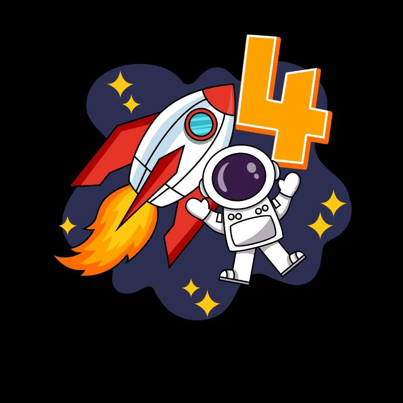 4 ans Jeune astronaute dans l’espace 4ème anniversaire