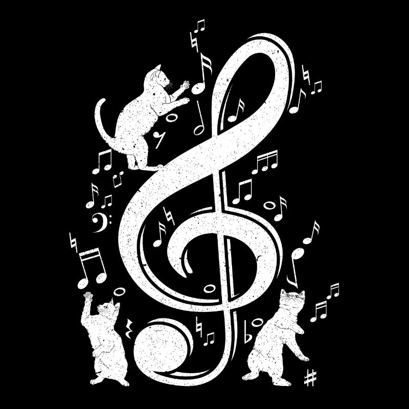 Katze Musiknote