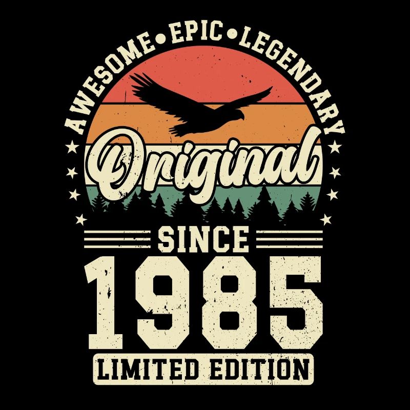 Unique 1985 Vintage Retro