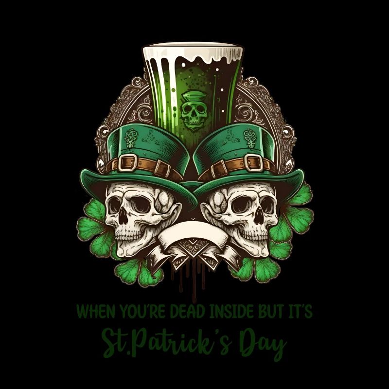 Crâne irlandais Irlande Trèfle vert Saint-Patrick