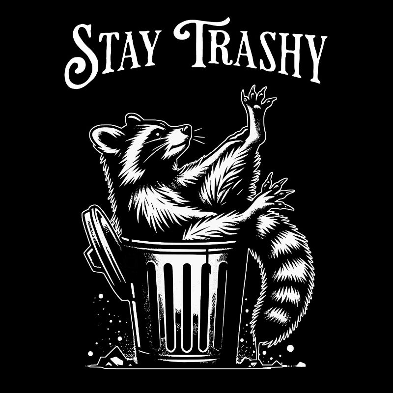 Drôle de raton laveur reste trash design