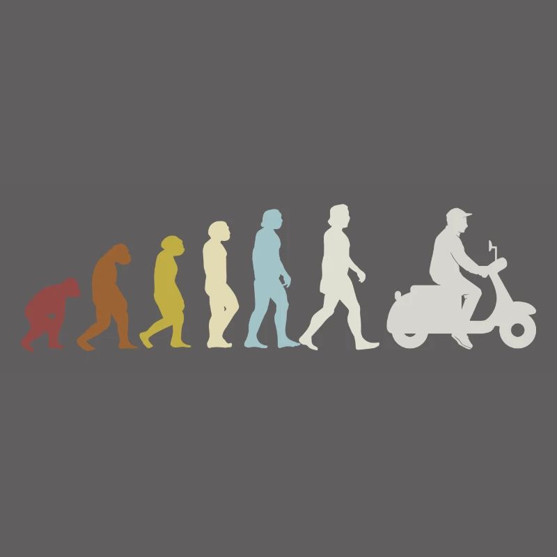 Mofa Moped Evolution Mopedfahrer Roller