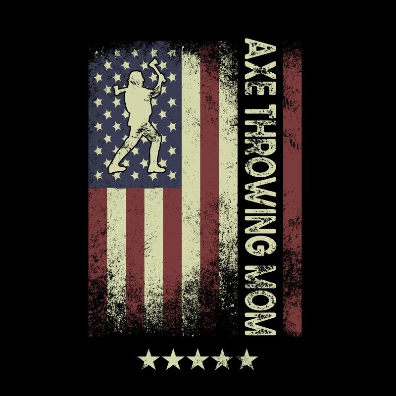 Drapeau des États-Unis - Mère lanceuse de hache