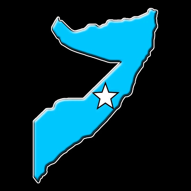 Somalia flag map