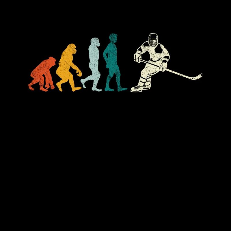 Cadeau rétro vintage d'évolution de hockey sur glace