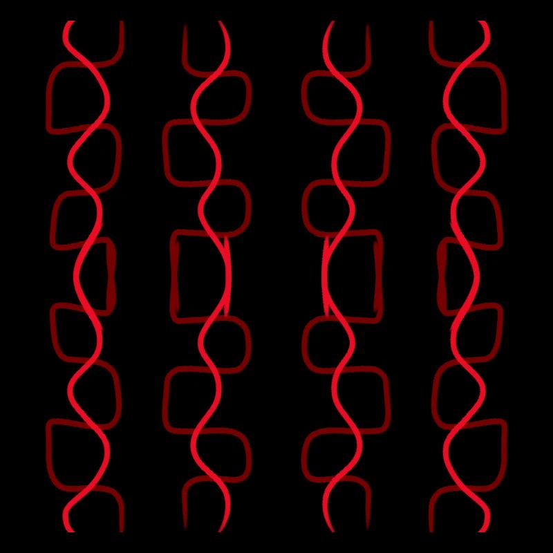 Red on black chains