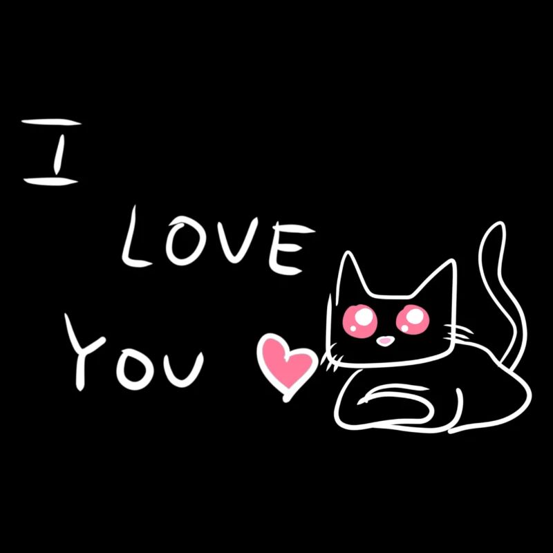 ich liebe dich katze tier