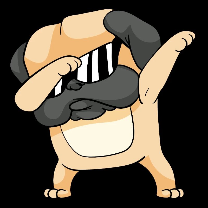 Dabbing Dab Pug Chiens