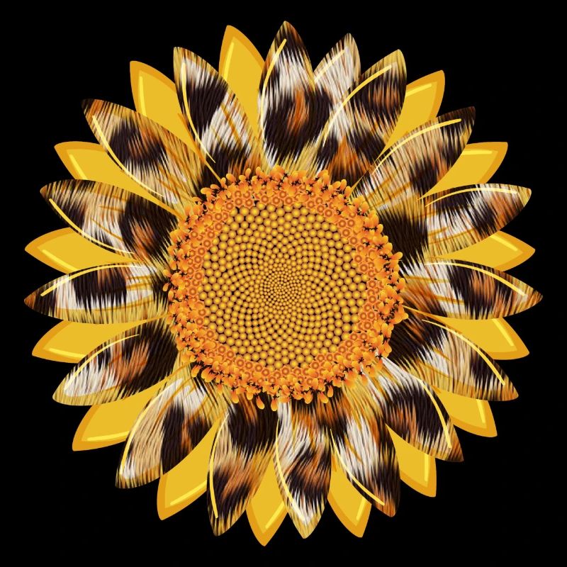Sonnenblume Leopard Sublimation Design