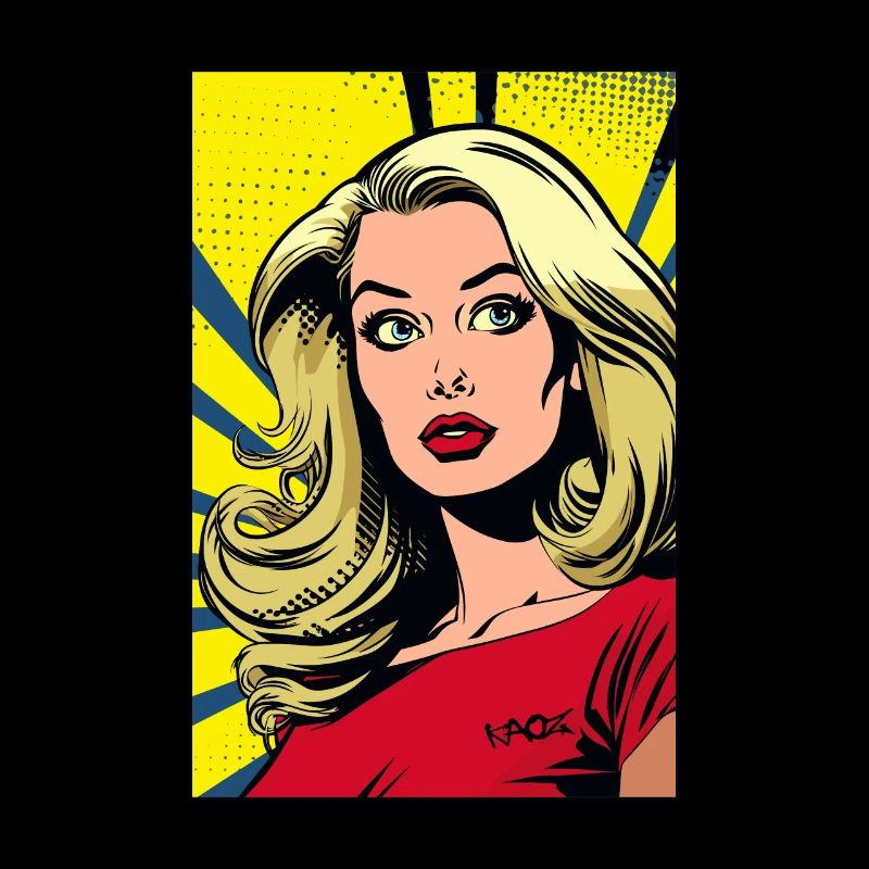 Pop Art Comic einer blonden Frau