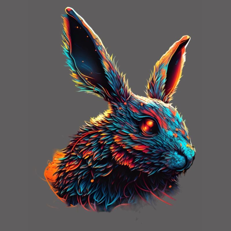 Rabbit Pet Synthwave Gift