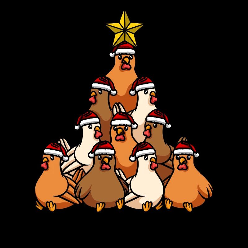 Arbre de Noël des poulets
