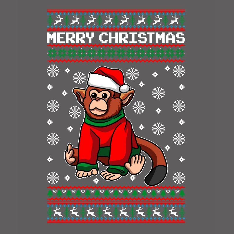 Singe avec pull Moche Noël