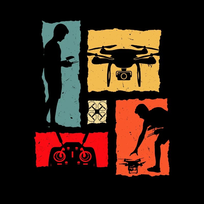 Drone Rétro Drone Pilotes de drones