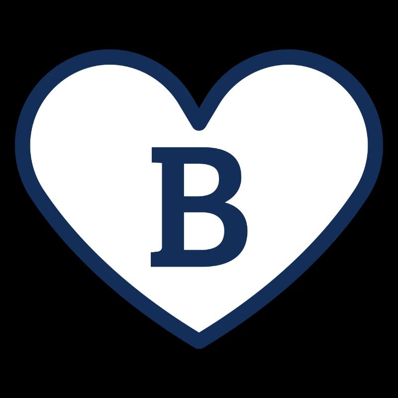 Buchstabe b Herz Sport Trend blau - Geschenkidee